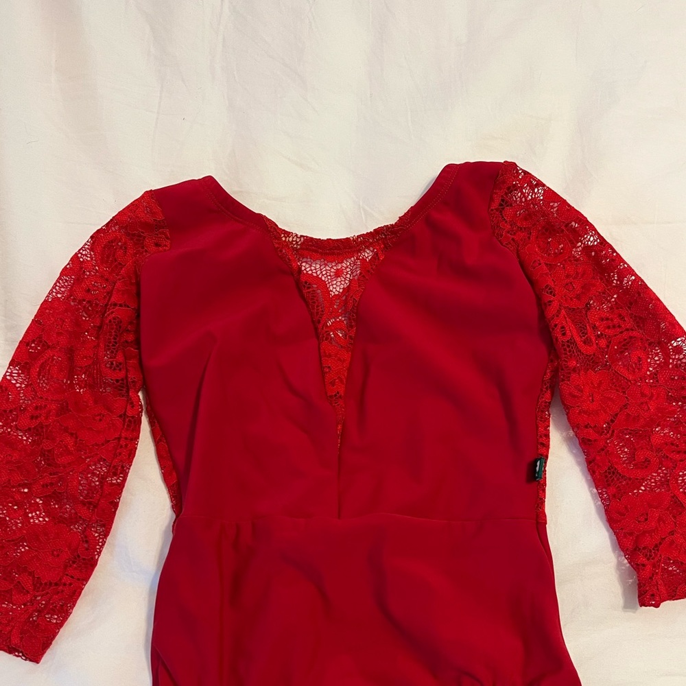 Red Lace Luckyleo Leotard